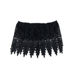 Solemio Los Angeles Black Lace Strapless Bandeau Top  Size Small